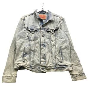Levis Strauss & Co. Denim Jeans Trucker Jacket Womens Medium M Long Sleeve Blue